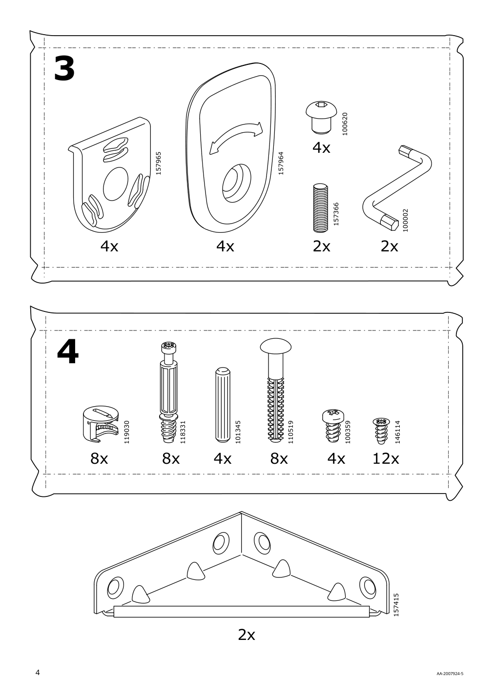 Assembly instructions for IKEA Slaekt pull out bed with storage white | Page 4 - IKEA SLÄKT bed frame w/pull-out bed + storage 892.277.31