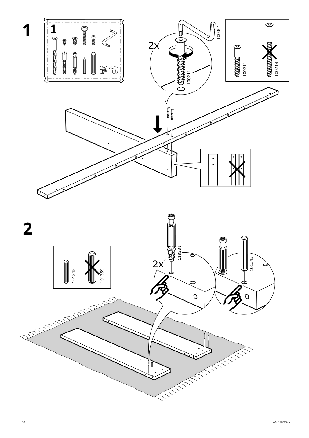 Assembly instructions for IKEA Slaekt pull out bed with storage white | Page 6 - IKEA SLÄKT bed frame w/pull-out bed + storage 892.277.31