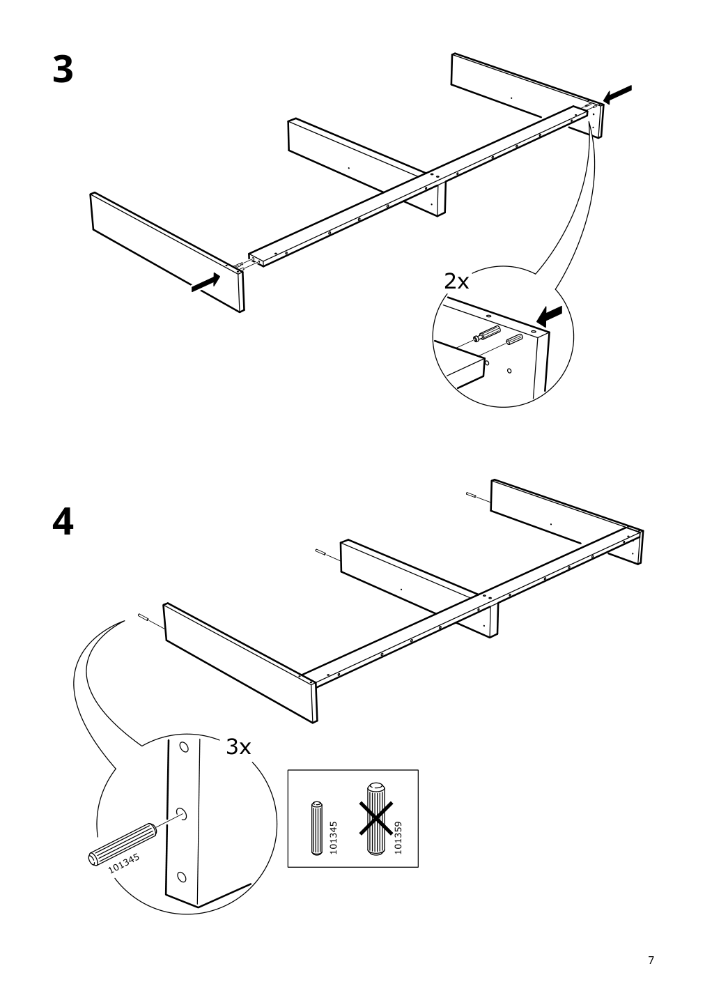 Assembly instructions for IKEA Slaekt pull out bed with storage white | Page 7 - IKEA SLÄKT bed frame w/pull-out bed + storage 892.277.31