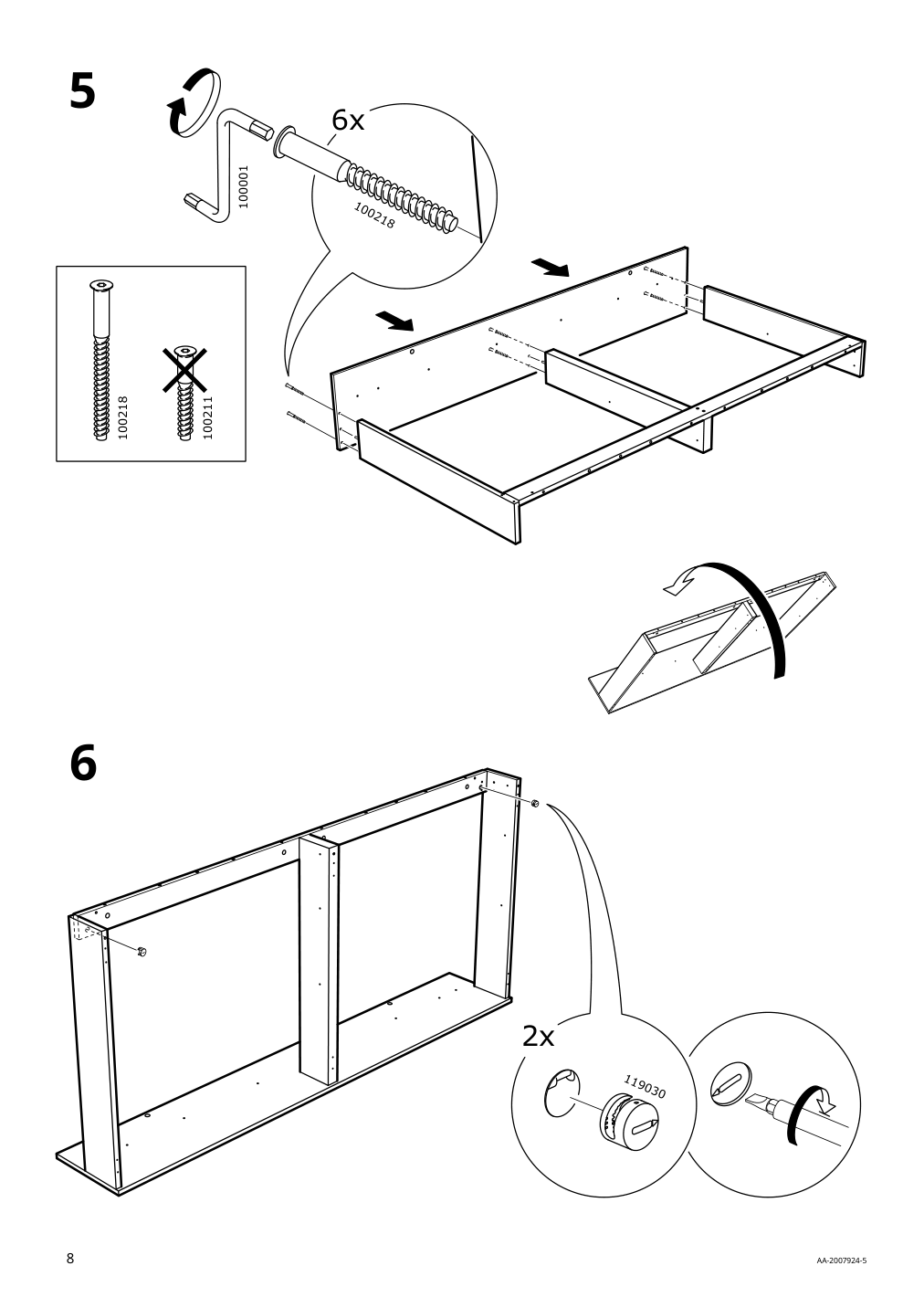 Assembly instructions for IKEA Slaekt pull out bed with storage white | Page 8 - IKEA SLÄKT bed frame w/pull-out bed + storage 892.277.31