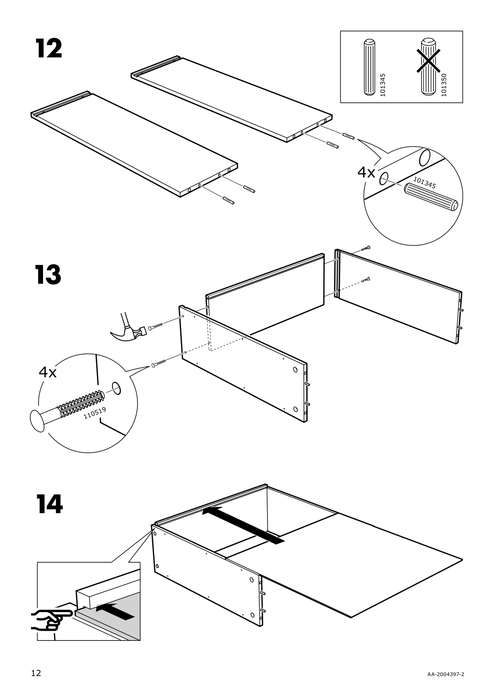 Assembly instructions for IKEA Slaekt storage box with casters white | Page 12 - IKEA SLÄKT storage box with casters 803.629.74