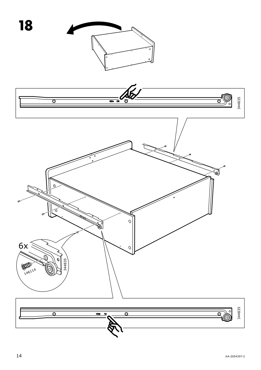 Assembly instructions for IKEA Slaekt storage box with casters white | Page 14 - IKEA SLÄKT storage box with casters 803.629.74