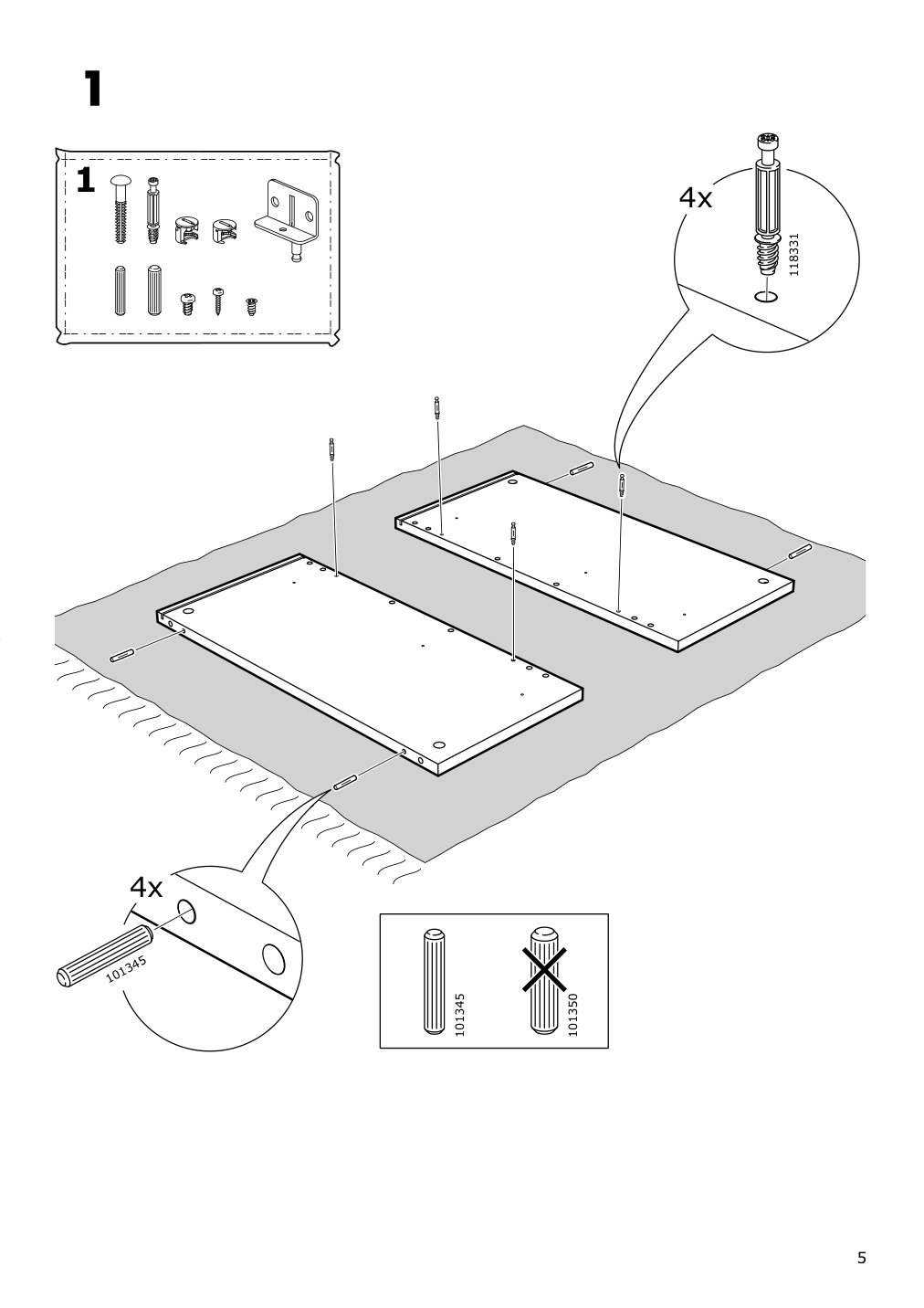 Assembly instructions for IKEA Slaekt storage box with casters white | Page 5 - IKEA SLÄKT storage box with casters 803.629.74