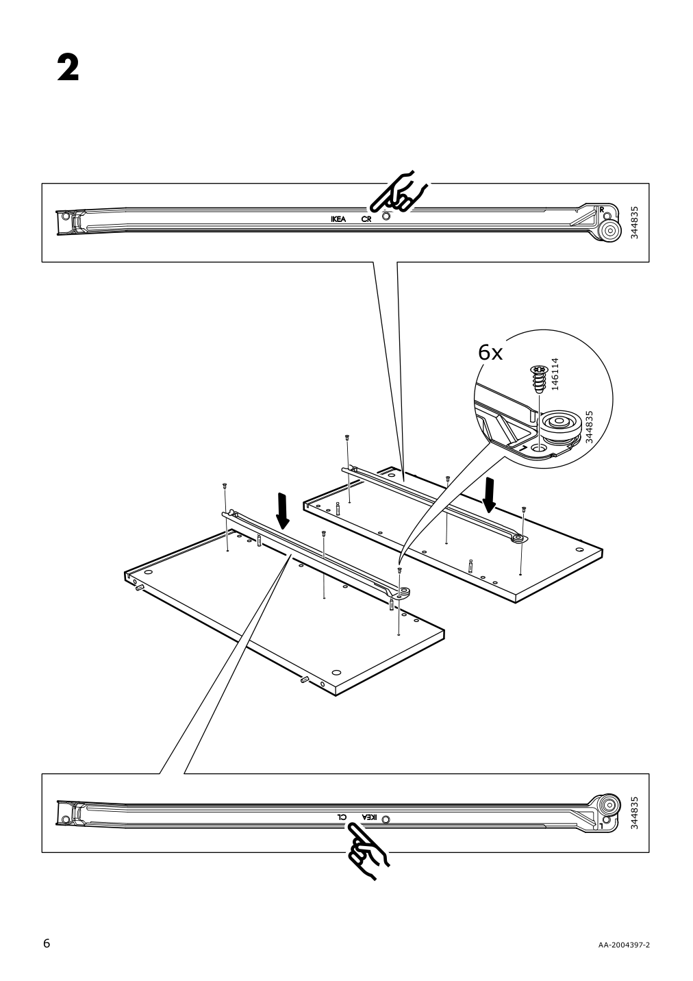 Assembly instructions for IKEA Slaekt storage box with casters white | Page 6 - IKEA SLÄKT storage box with casters 803.629.74