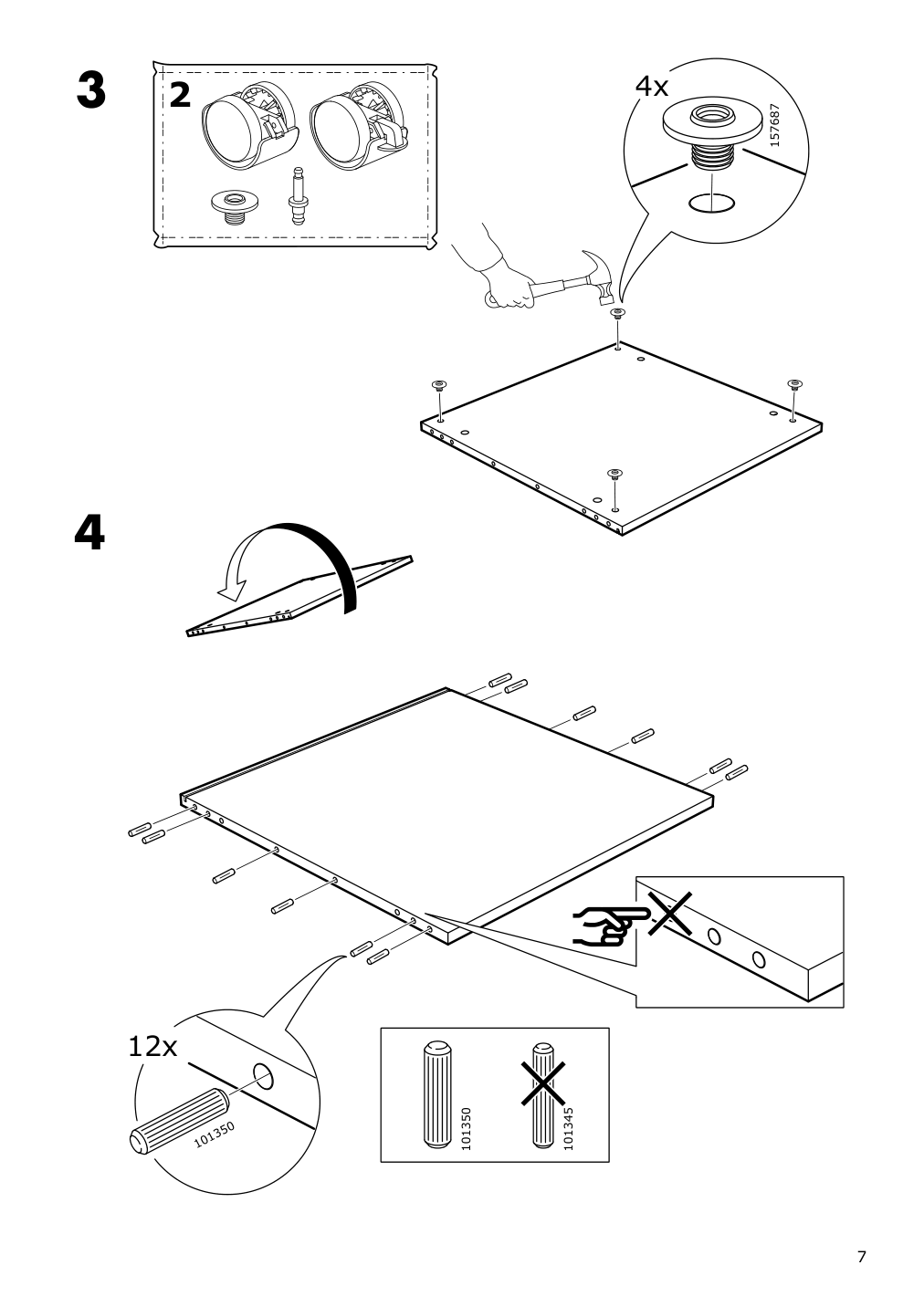 Assembly instructions for IKEA Slaekt storage box with casters white | Page 7 - IKEA SLÄKT storage box with casters 803.629.74