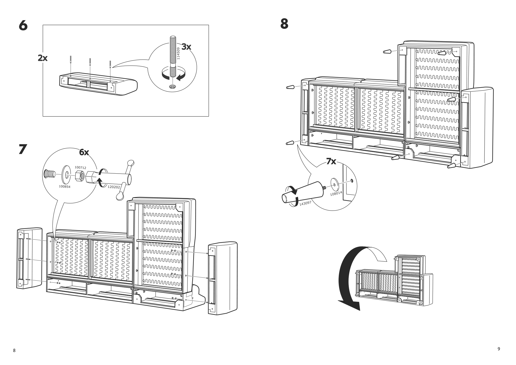 Assembly instructions for IKEA Slatorp sofa with chaise tallmyra white black | Page 8 - IKEA SLATORP sofa 505.122.58