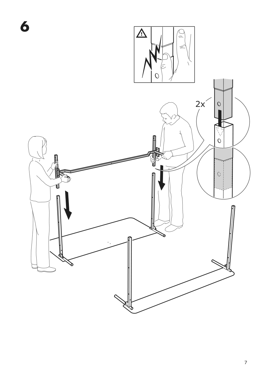 Assembly instructions for IKEA Slattum upholstered bed frame vissle dark gray | Page 7 - IKEA SLATTUM upholstered bed frame 405.712.48