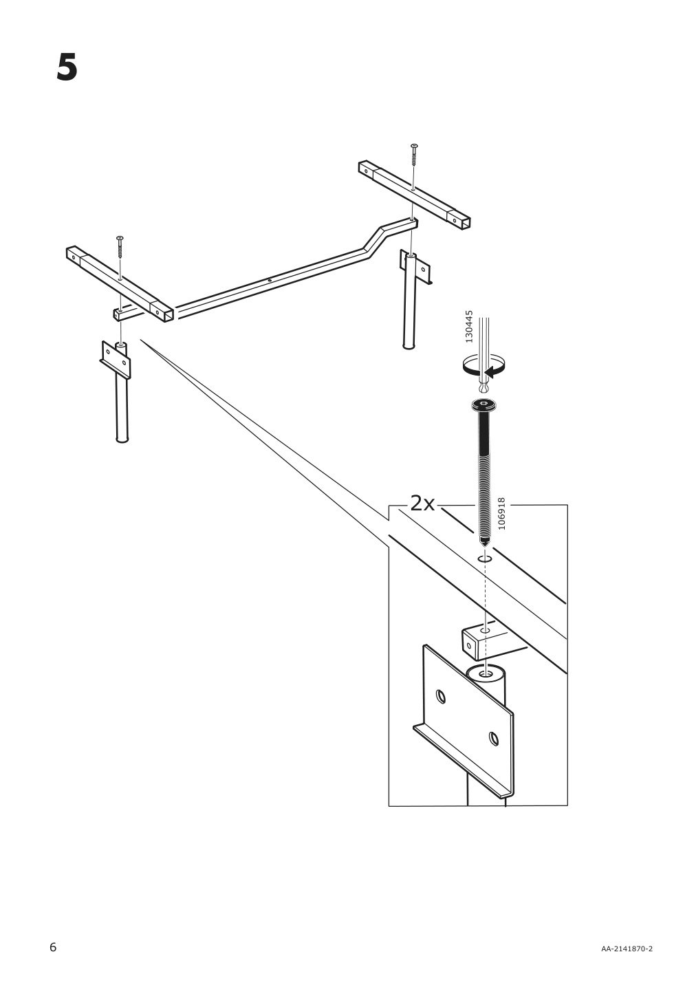 Assembly instructions for IKEA Slattum upholstered bed frame vissle dark gray | Page 6 - IKEA SLATTUM upholstered bed frame 805.712.51