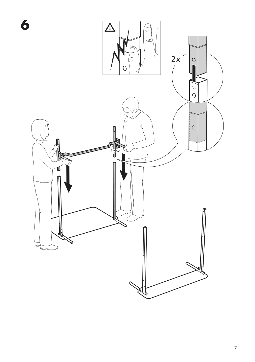 Assembly instructions for IKEA Slattum upholstered bed frame vissle dark gray | Page 7 - IKEA SLATTUM upholstered bed frame 805.712.51