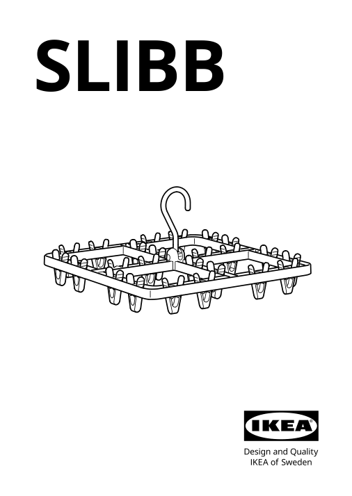 Assembly instructions for IKEA Slibb hang dryer 24 clothespins green | Page 1 - IKEA SLIBB hang dryer 24 clothespins 705.677.25