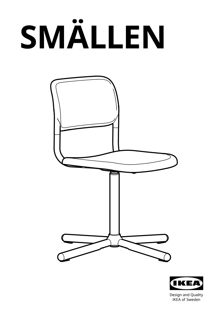 Assembly instructions for IKEA Smaellen swivel chair black | Page 1 - IKEA TORALD / SMÄLLEN desk and chair 694.885.74