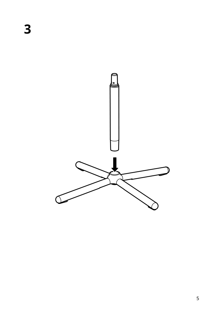 Assembly instructions for IKEA Smaellen swivel chair black | Page 5 - IKEA TORALD / SMÄLLEN desk and chair 694.885.74