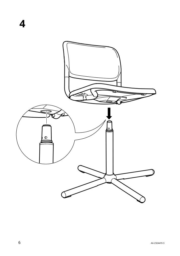 Assembly instructions for IKEA Smaellen swivel chair black | Page 6 - IKEA TORALD / SMÄLLEN desk and chair 694.885.74