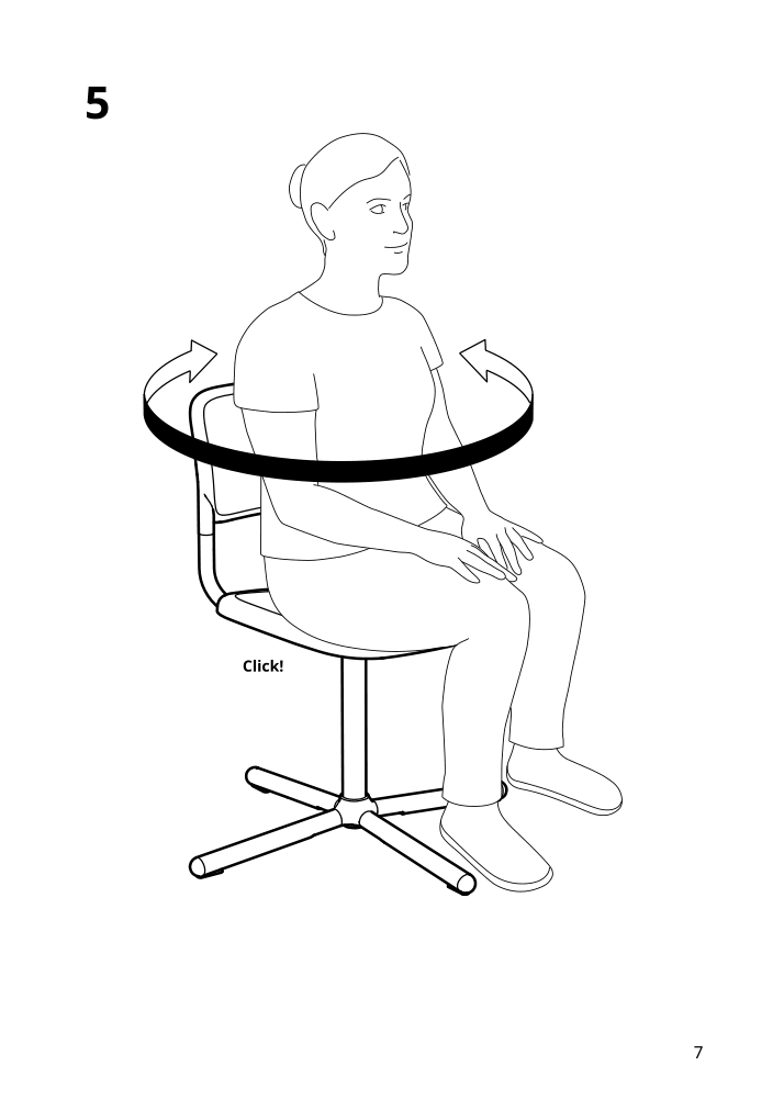 Assembly instructions for IKEA Smaellen swivel chair black | Page 7 - IKEA TORALD / SMÄLLEN desk and chair 694.885.74