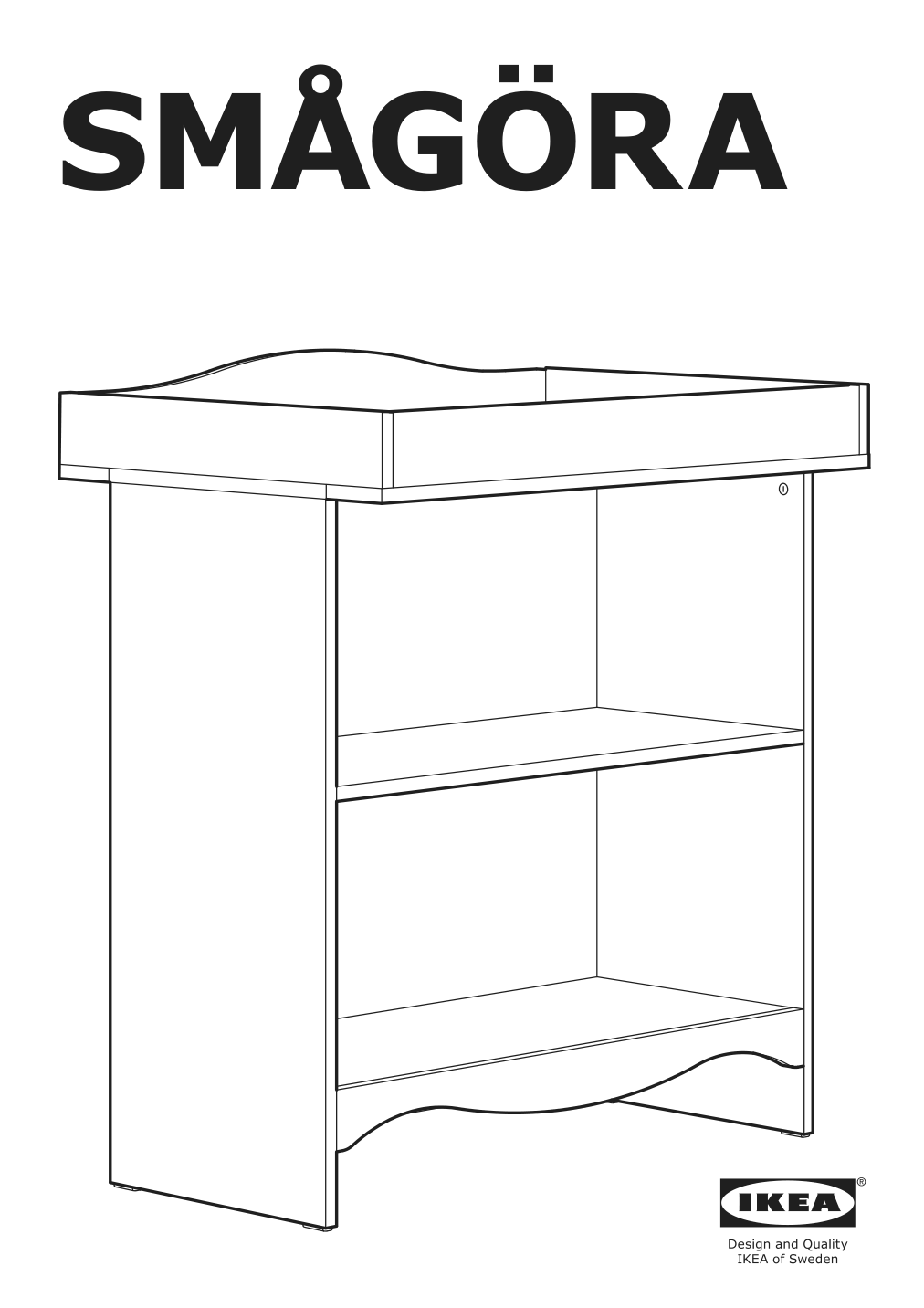 Assembly instructions for IKEA Smagoera changing table bookshelf white | Page 1 - IKEA SMÅGÖRA 3-piece baby furniture set 195.060.33