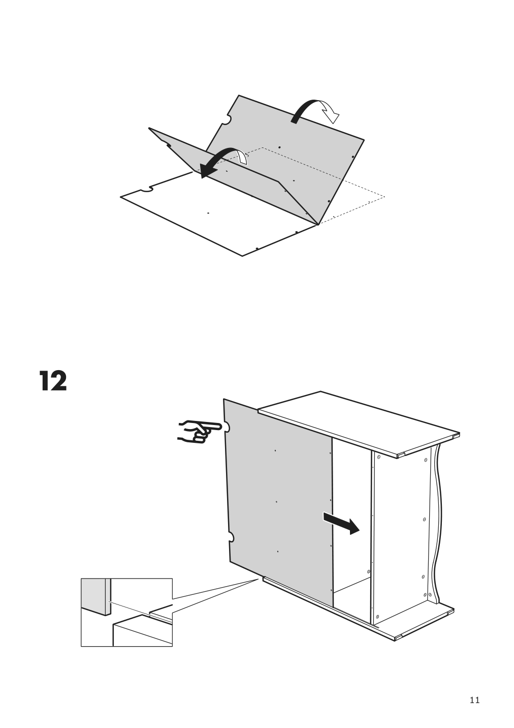 Assembly instructions for IKEA Smagoera changing table bookshelf white | Page 11 - IKEA SMÅGÖRA 3-piece baby furniture set 195.060.33