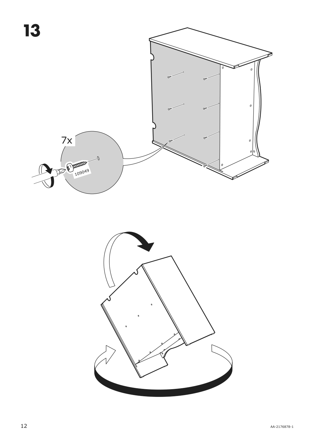 Assembly instructions for IKEA Smagoera changing table bookshelf white | Page 12 - IKEA SMÅGÖRA 3-piece baby furniture set 195.060.33