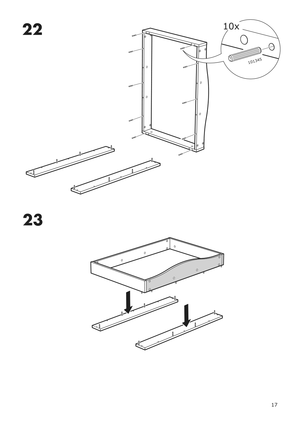 Assembly instructions for IKEA Smagoera changing table bookshelf white | Page 17 - IKEA SMÅGÖRA 2-piece baby furniture set 295.061.17