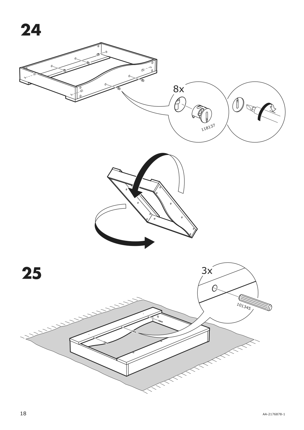 Assembly instructions for IKEA Smagoera changing table bookshelf white | Page 18 - IKEA SMÅGÖRA 3-piece baby furniture set 195.060.33