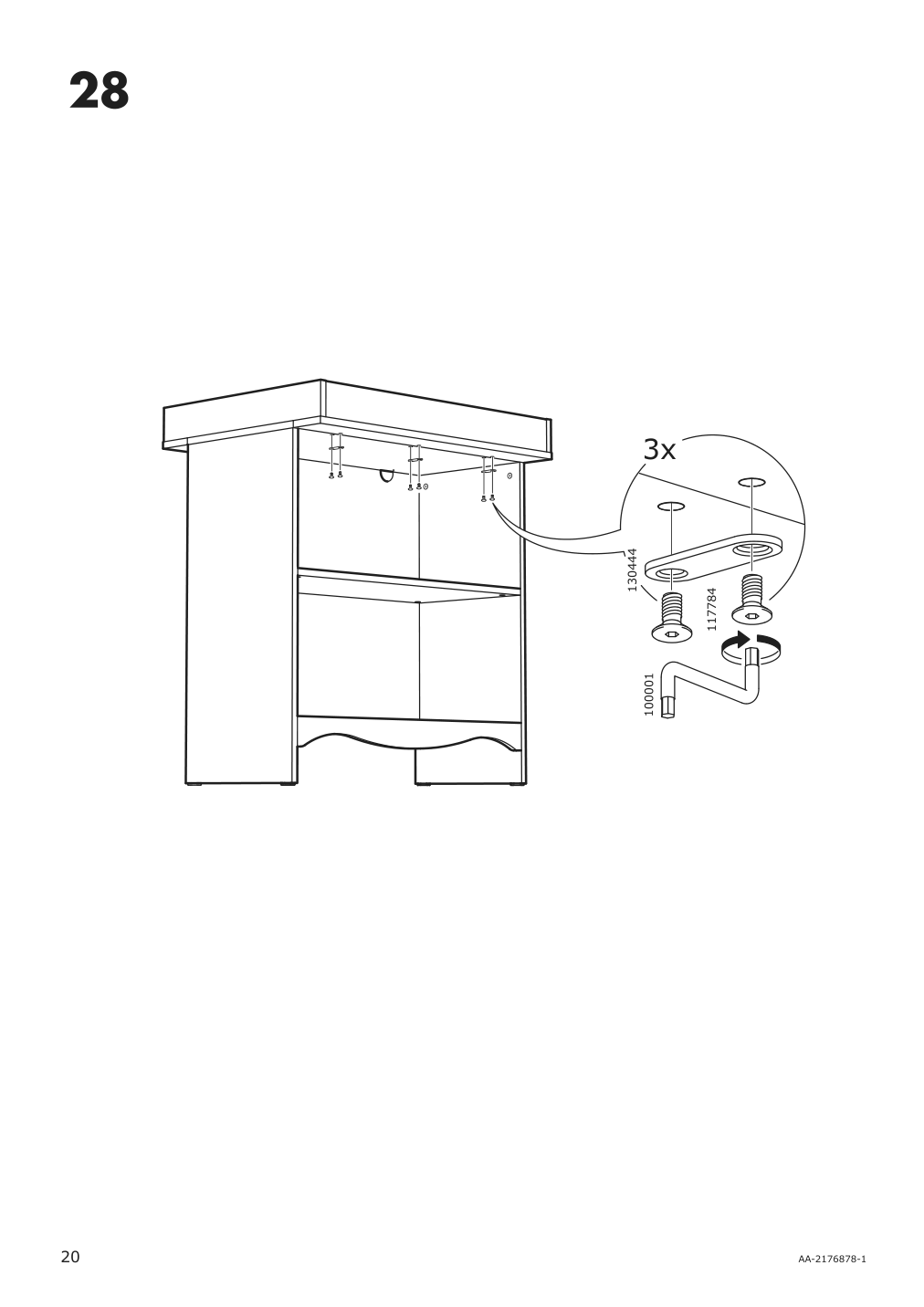 Assembly instructions for IKEA Smagoera changing table bookshelf white | Page 20 - IKEA SMÅGÖRA 2-piece baby furniture set 295.061.17