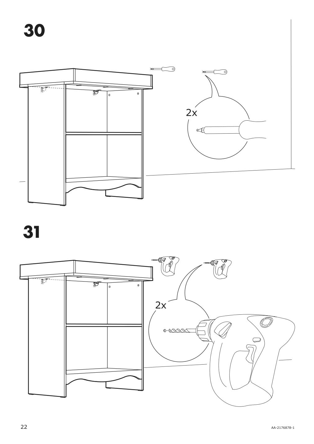 Assembly instructions for IKEA Smagoera changing table bookshelf white | Page 22 - IKEA SMÅGÖRA changing table/bookshelf 504.608.86