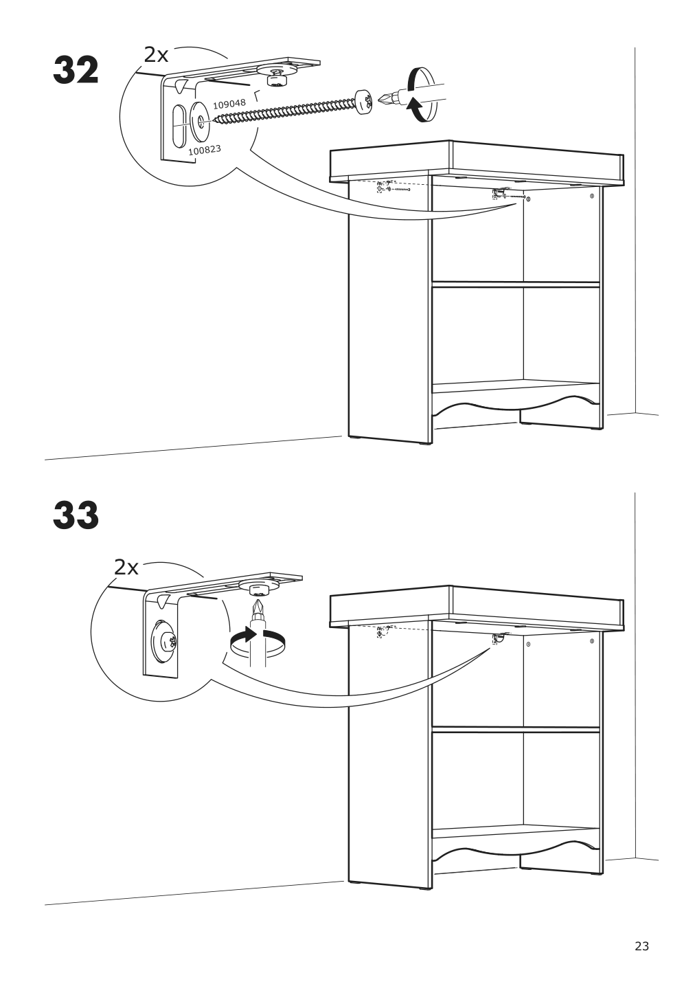 Assembly instructions for IKEA Smagoera changing table bookshelf white | Page 23 - IKEA SMÅGÖRA 3-piece baby furniture set 195.060.33