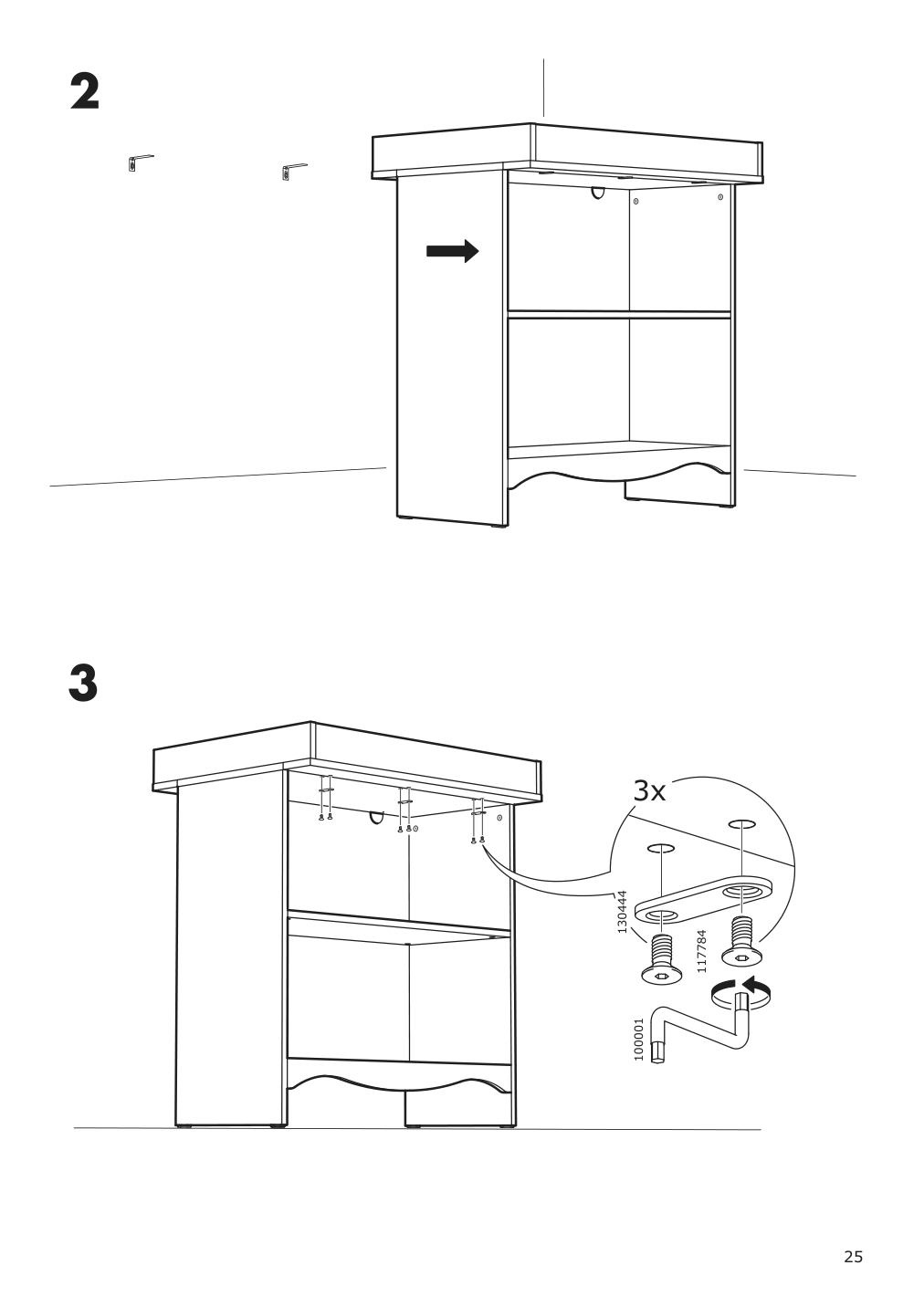 Assembly instructions for IKEA Smagoera changing table bookshelf white | Page 25 - IKEA SMÅGÖRA 2-piece baby furniture set 295.061.17