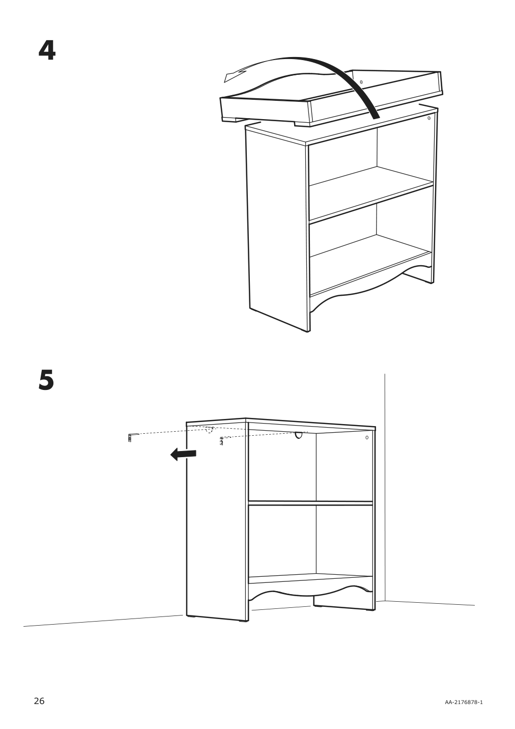 Assembly instructions for IKEA Smagoera changing table bookshelf white | Page 26 - IKEA SMÅGÖRA 2-piece baby furniture set 295.061.17