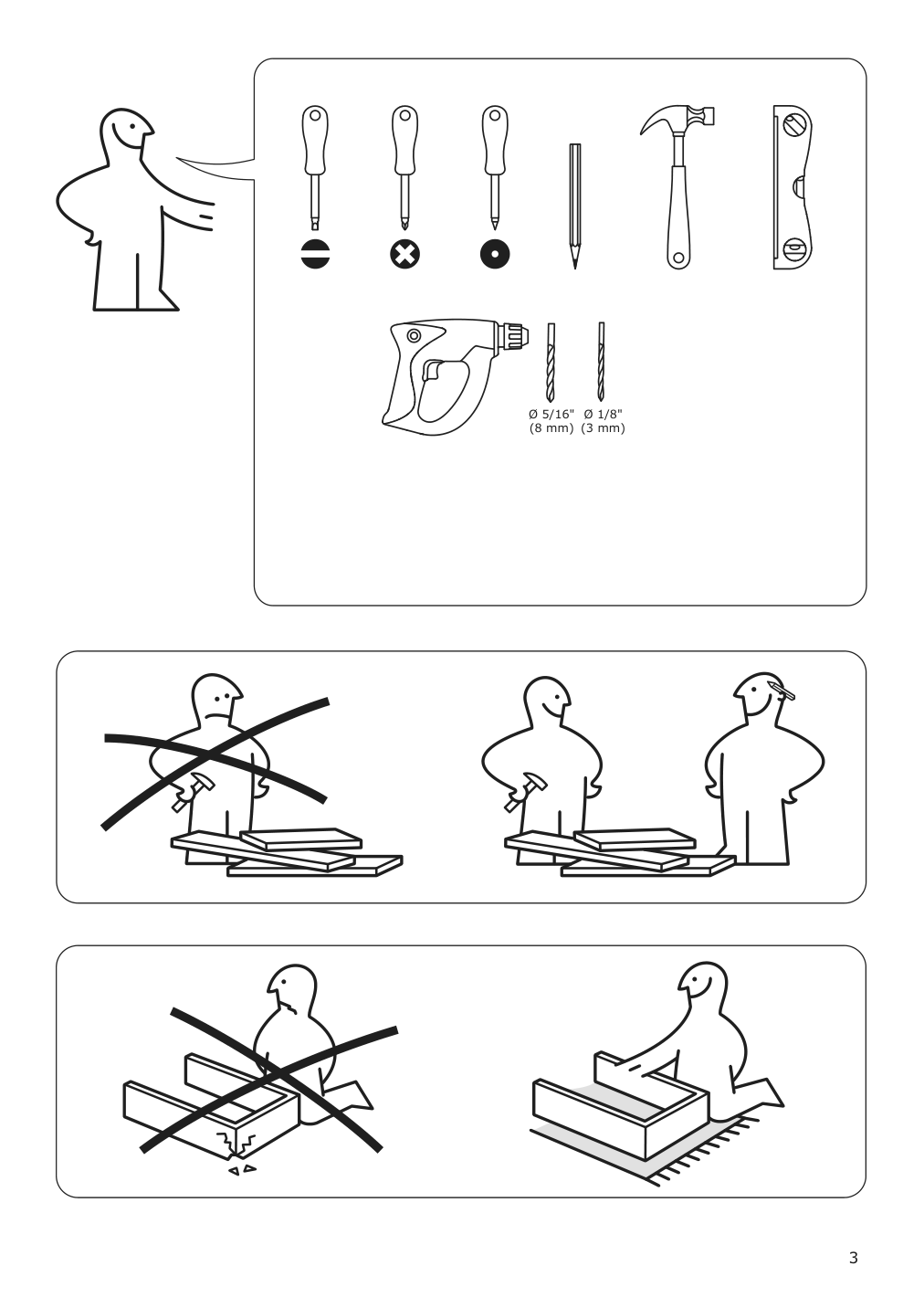 Assembly instructions for IKEA Smagoera changing table bookshelf white | Page 3 - IKEA SMÅGÖRA changing table/bookshelf 504.608.86