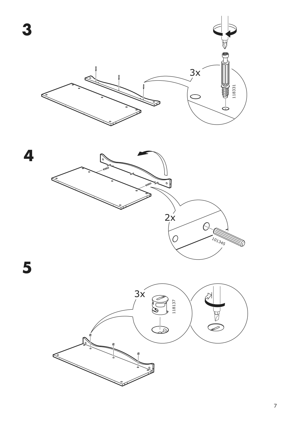 Assembly instructions for IKEA Smagoera changing table bookshelf white | Page 7 - IKEA SMÅGÖRA 2-piece baby furniture set 295.061.17