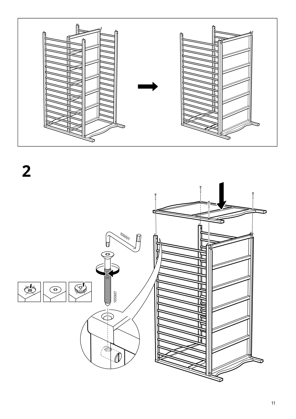 Assembly instructions for IKEA Smagoera crib white | Page 11 - IKEA SMÅGÖRA 2-piece baby furniture set 295.061.17