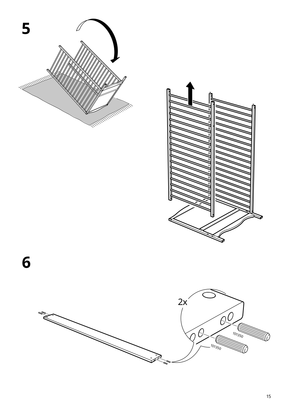 Assembly instructions for IKEA Smagoera crib white | Page 15 - IKEA SMÅGÖRA 3-piece baby furniture set 195.060.33