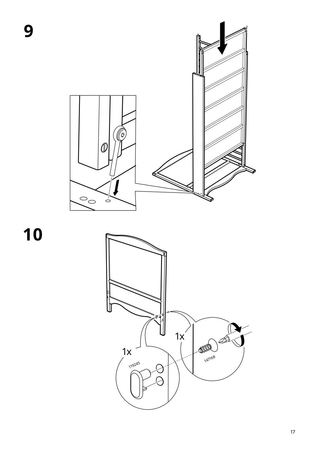 Assembly instructions for IKEA Smagoera crib white | Page 17 - IKEA SMÅGÖRA 2-piece baby furniture set 295.061.17