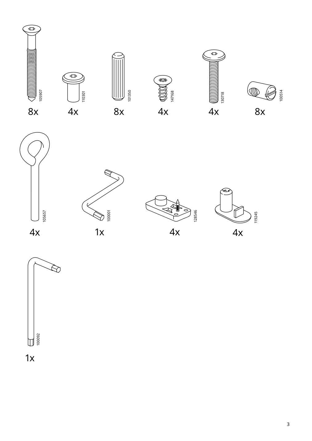 Assembly instructions for IKEA Smagoera crib white | Page 3 - IKEA SMÅGÖRA crib 504.612.30