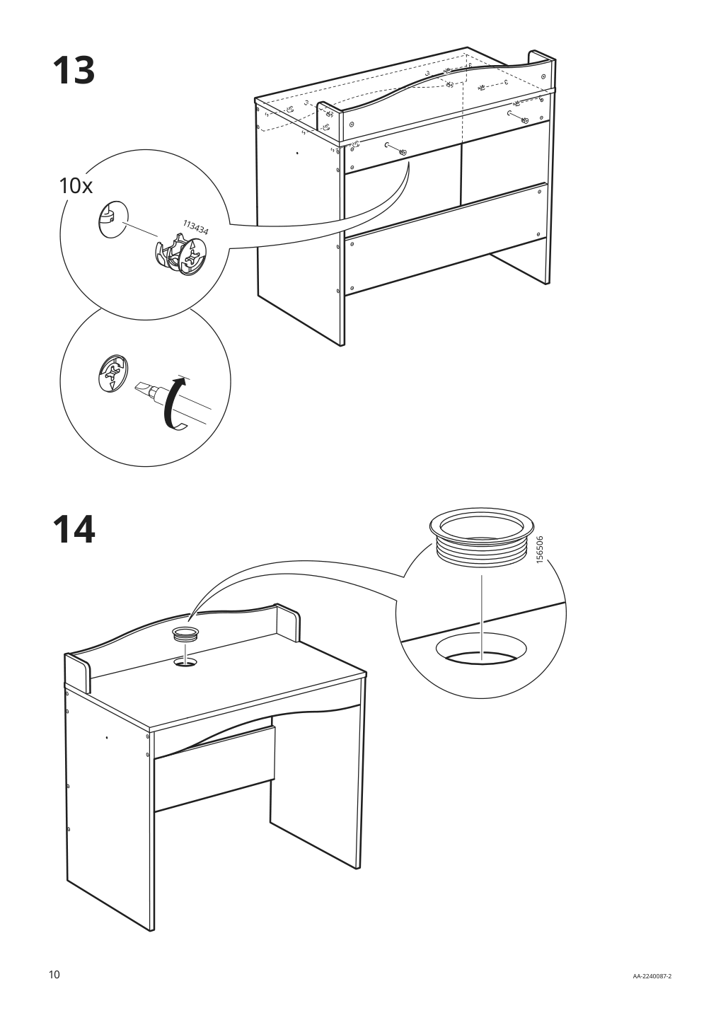 Assembly instructions for IKEA Smagoera desk white | Page 10 - IKEA SMÅGÖRA desk 904.898.83