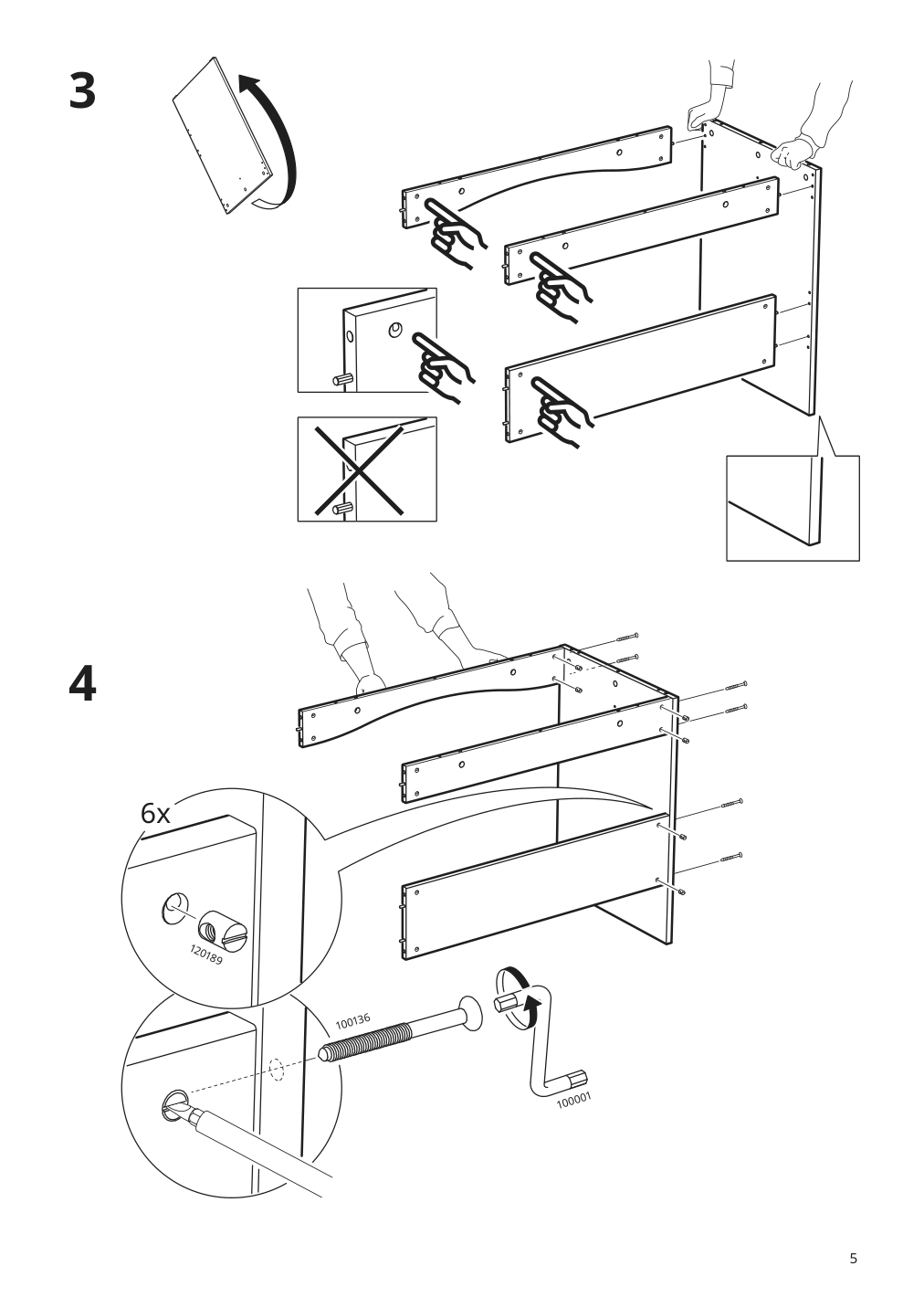 Assembly instructions for IKEA Smagoera desk white | Page 5 - IKEA SMÅGÖRA desk 904.898.83