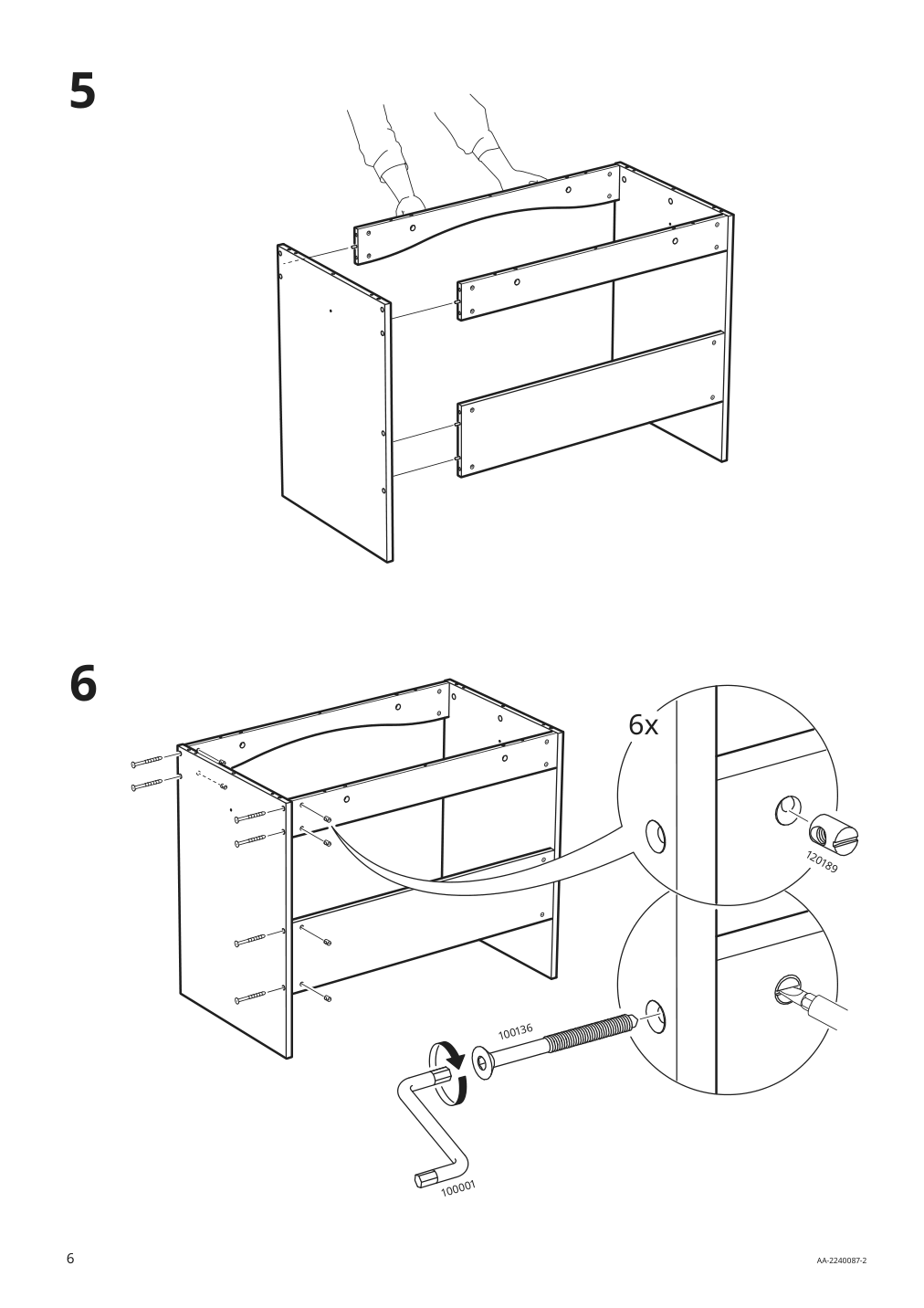 Assembly instructions for IKEA Smagoera desk white | Page 6 - IKEA SMÅGÖRA desk 904.898.83