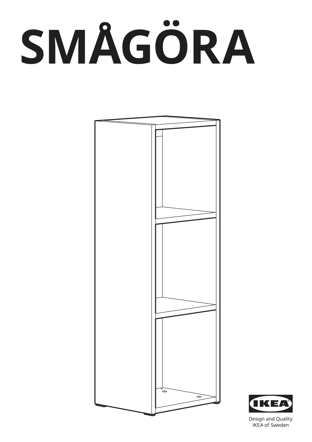 Assembly instructions for IKEA Smagoera shelf unit white | Page 1 - IKEA SMÅGÖRA shelf unit 304.654.89