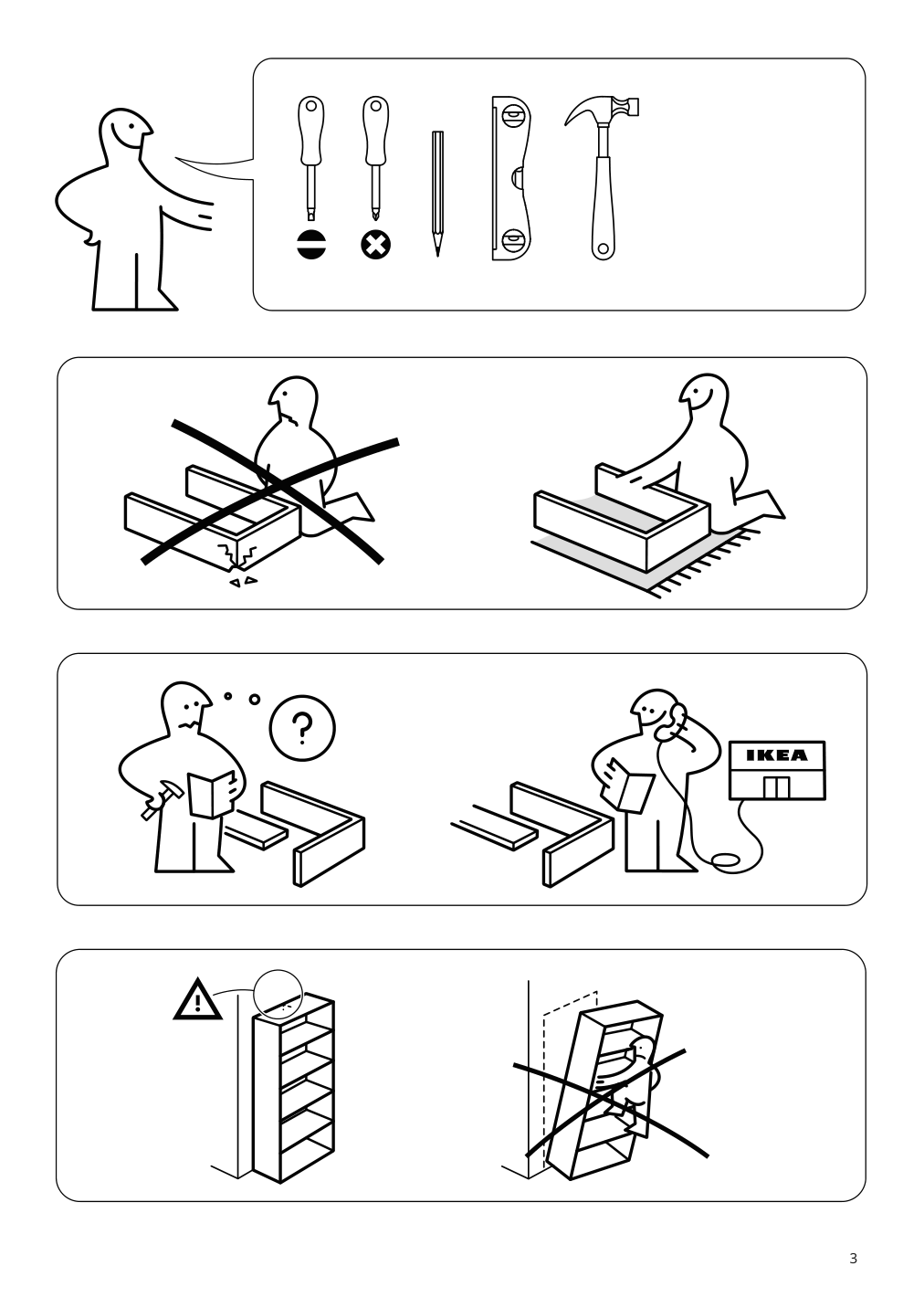 Assembly instructions for IKEA Smagoera shelf unit white | Page 3 - IKEA SMÅGÖRA shelf unit 304.654.89