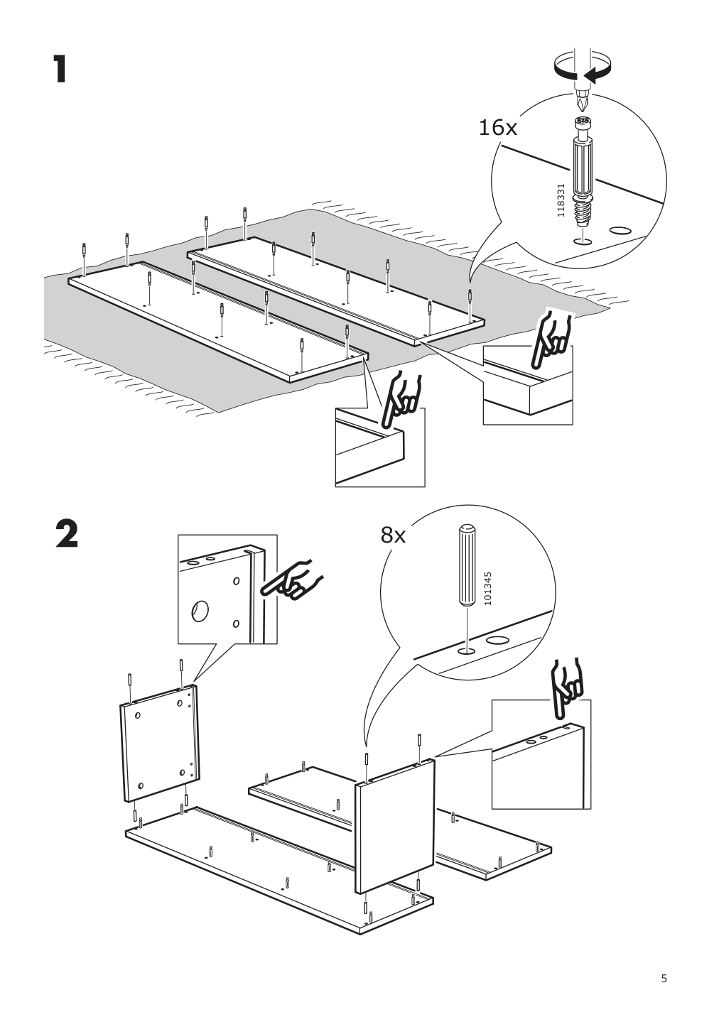 Assembly instructions for IKEA Smagoera shelf unit white | Page 5 - IKEA SMÅGÖRA shelf unit 304.654.89