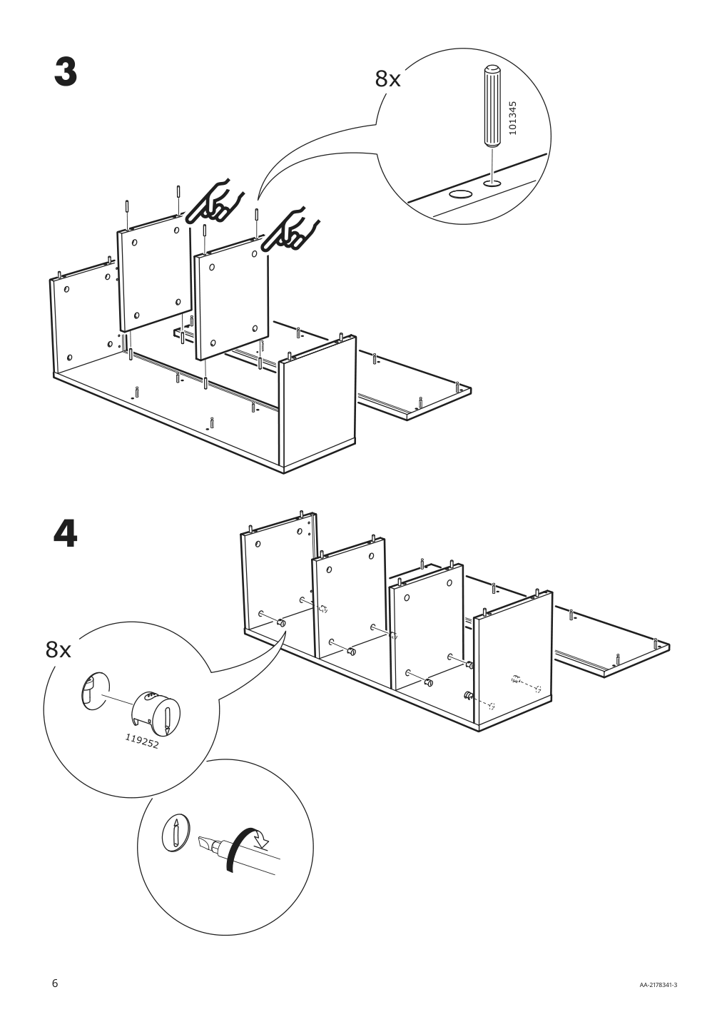 Assembly instructions for IKEA Smagoera shelf unit white | Page 6 - IKEA SMÅGÖRA shelf unit 304.654.89