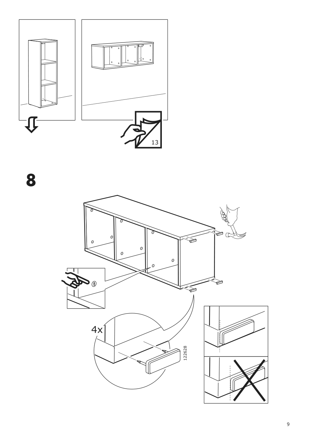 Assembly instructions for IKEA Smagoera shelf unit white | Page 9 - IKEA SMÅGÖRA shelf unit 304.654.89