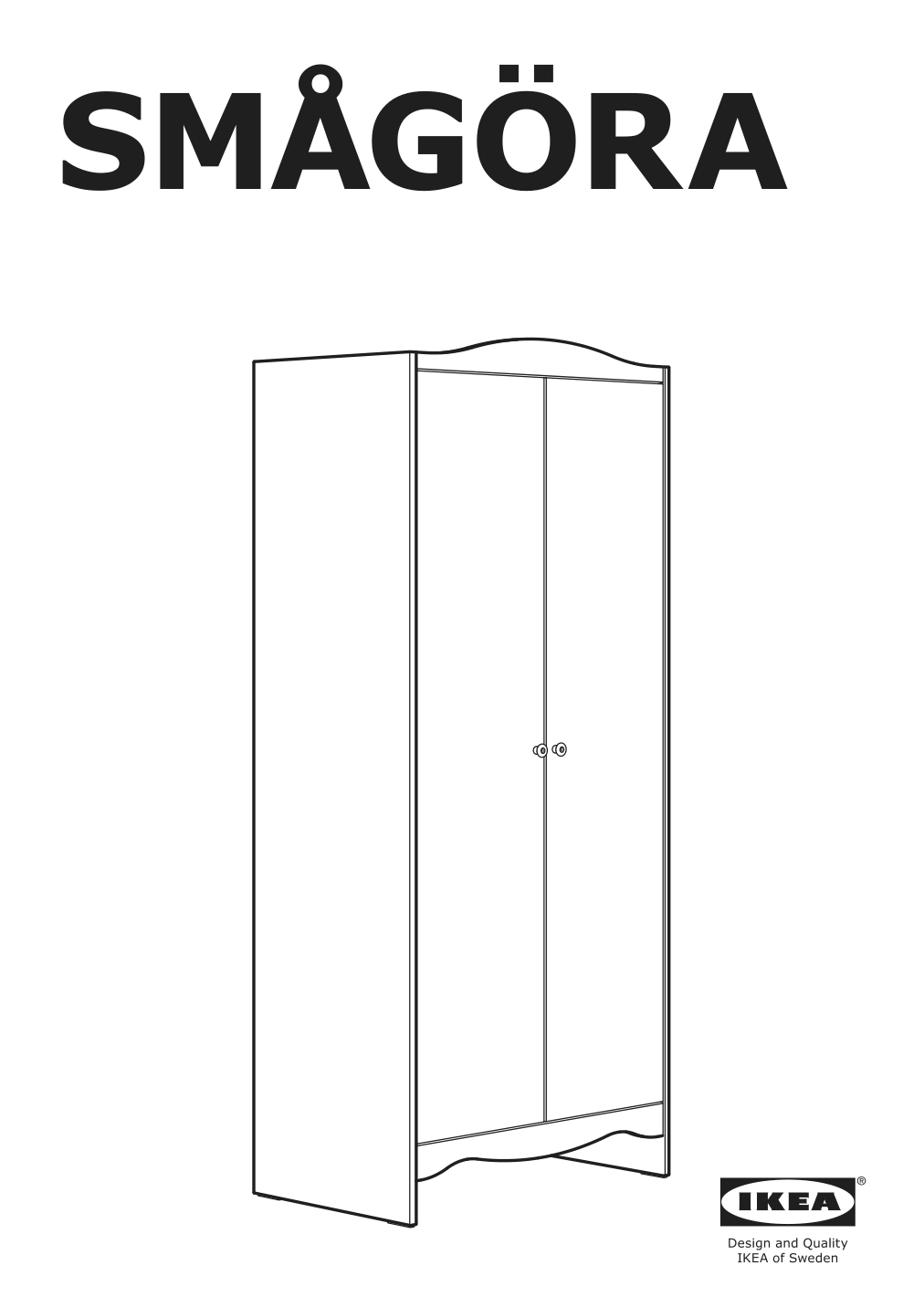 Assembly instructions for IKEA Smagoera wardrobe white | Page 1 - IKEA SMÅGÖRA 3-piece baby furniture set 195.060.33