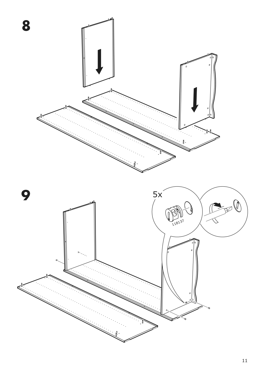 Assembly instructions for IKEA Smagoera wardrobe white | Page 11 - IKEA SMÅGÖRA 3-piece baby furniture set 195.060.33