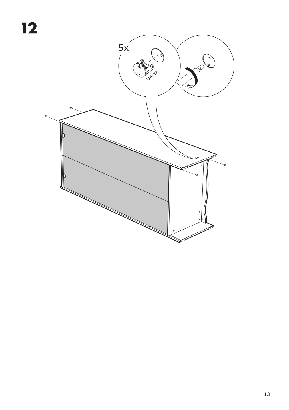 Assembly instructions for IKEA Smagoera wardrobe white | Page 13 - IKEA SMÅGÖRA 3-piece baby furniture set 195.060.33