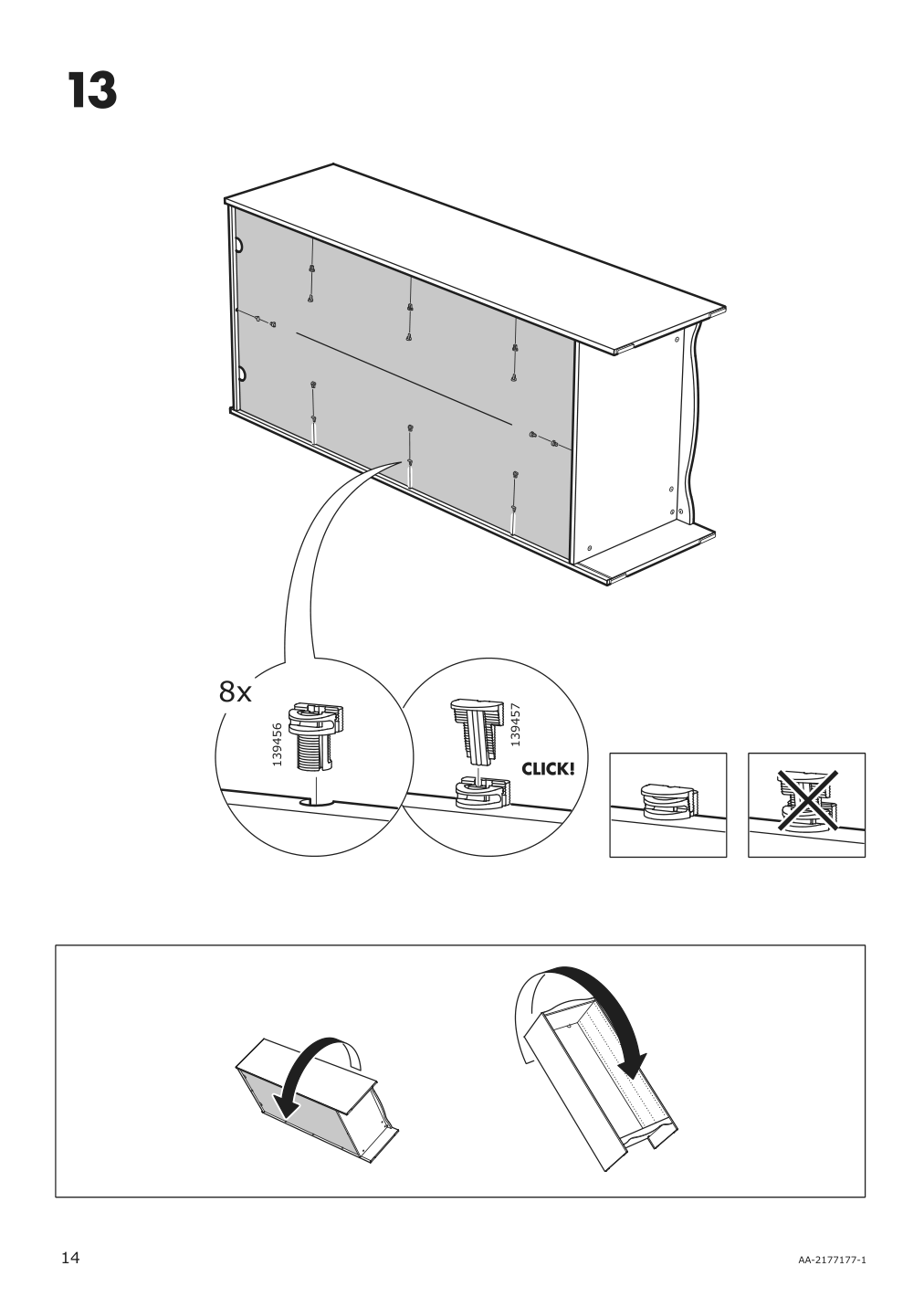 Assembly instructions for IKEA Smagoera wardrobe white | Page 14 - IKEA SMÅGÖRA wardrobe 104.608.88