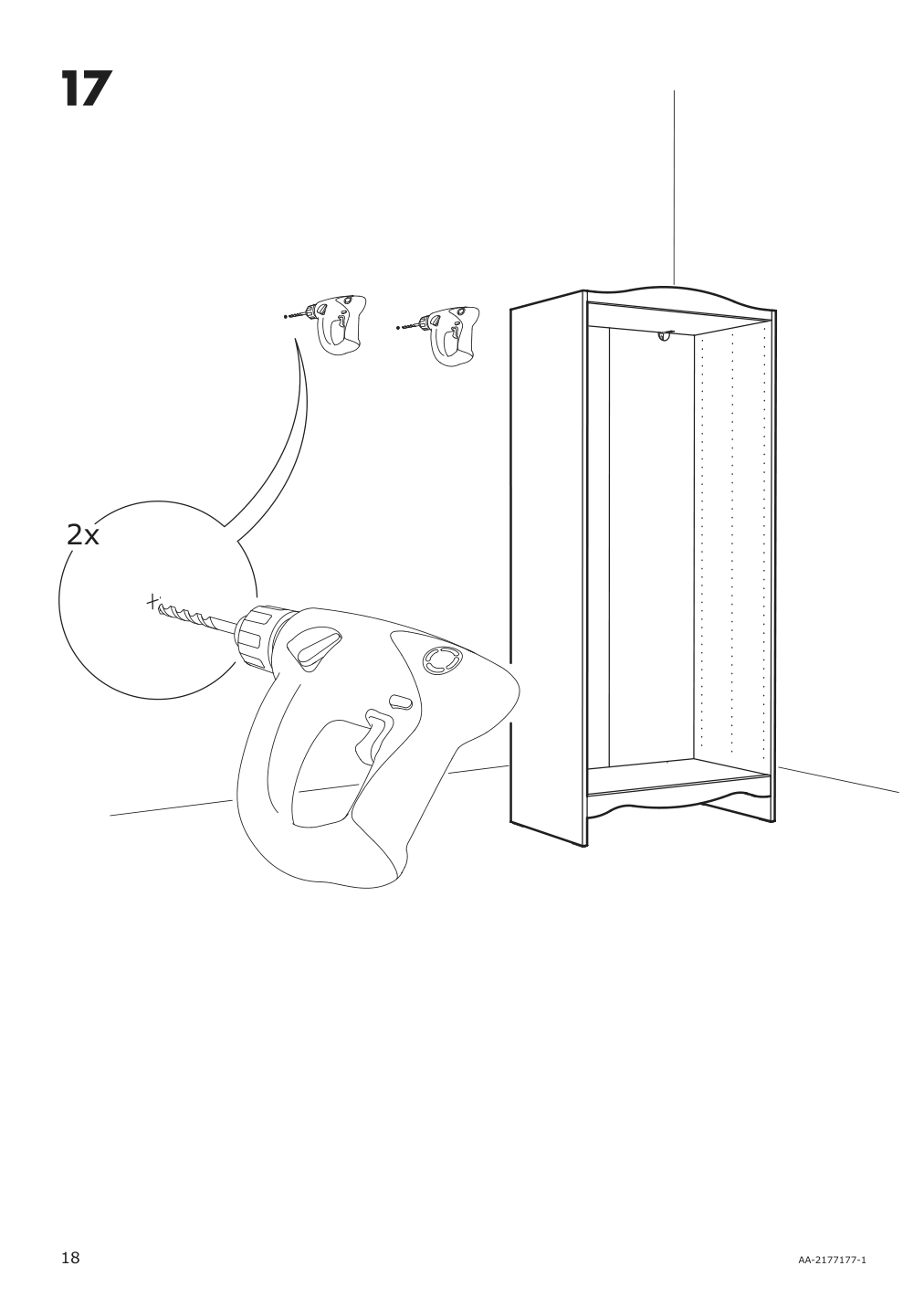 Assembly instructions for IKEA Smagoera wardrobe white | Page 18 - IKEA SMÅGÖRA 3-piece baby furniture set 195.060.33