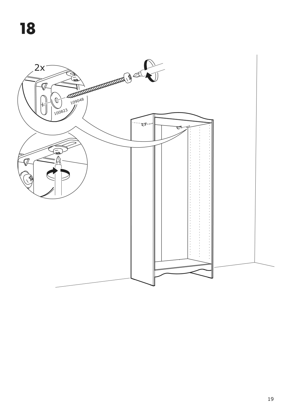 Assembly instructions for IKEA Smagoera wardrobe white | Page 19 - IKEA SMÅGÖRA wardrobe 104.608.88