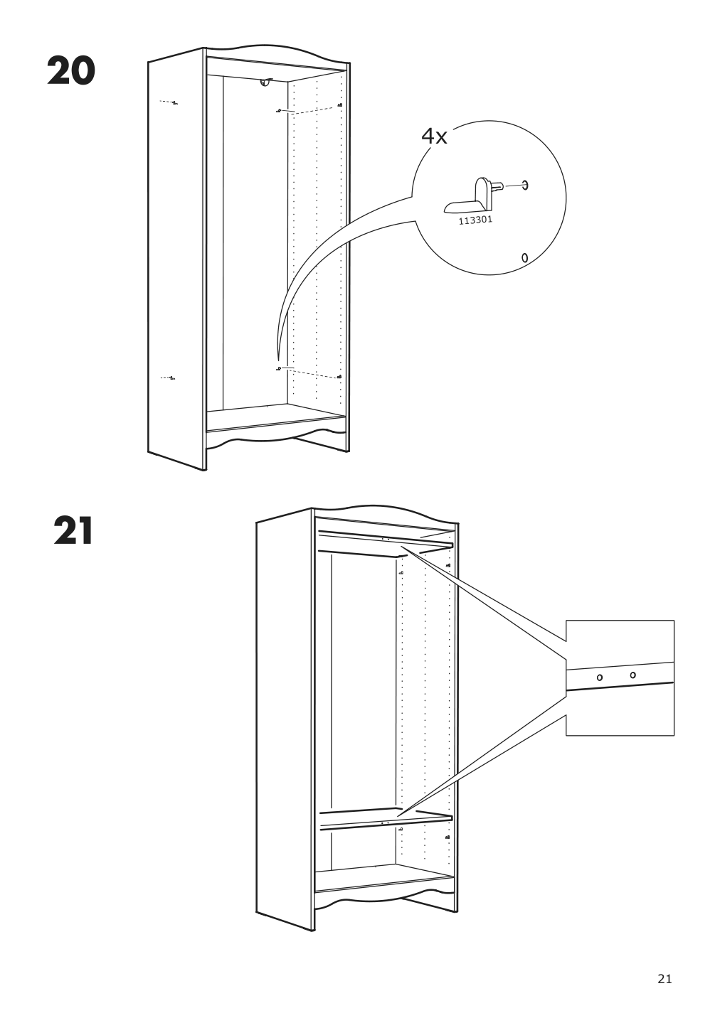 Assembly instructions for IKEA Smagoera wardrobe white | Page 21 - IKEA SMÅGÖRA wardrobe 104.608.88