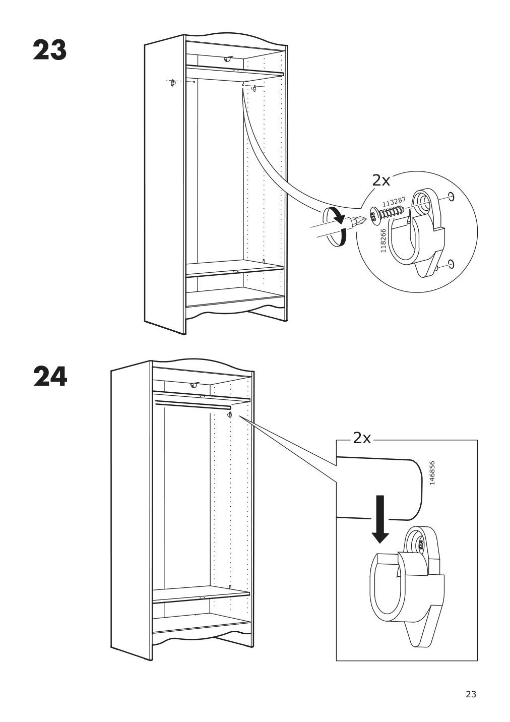 Assembly instructions for IKEA Smagoera wardrobe white | Page 23 - IKEA SMÅGÖRA 3-piece baby furniture set 195.060.33